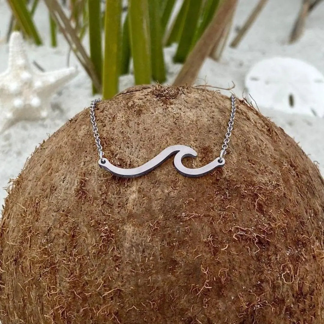 Srebrny Naszyjnik z Faliami Morskimi