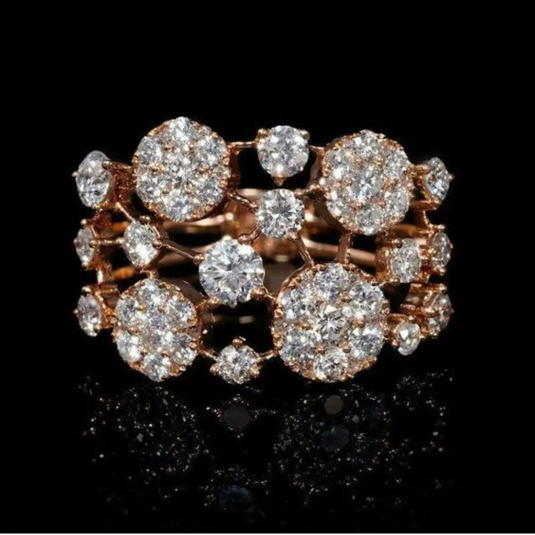 Pierścień Vintage z Różowym Podświetleniem