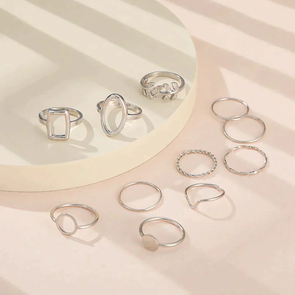 Zestaw 11 Vintage Pierścionków Srebrnych