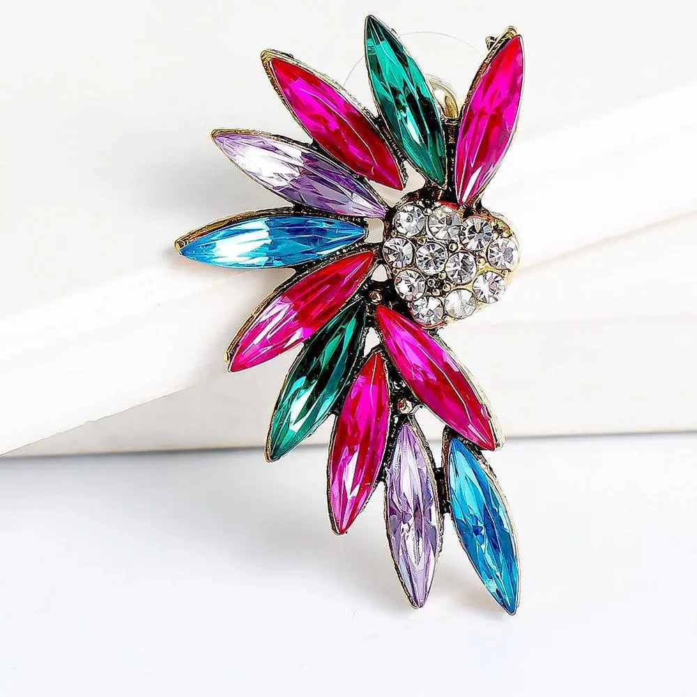 Kolczyki z sercem i skrzydłami z cyrkoniami