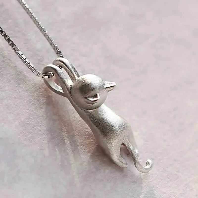 Naszyjnik z kolekcją z Peru 925 sterling silver z motywem psotnego kota