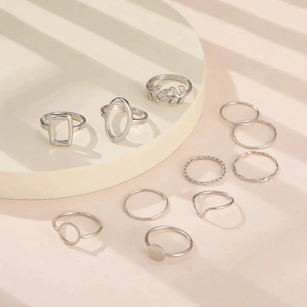 Zestaw 11 Vintage Silver Rings