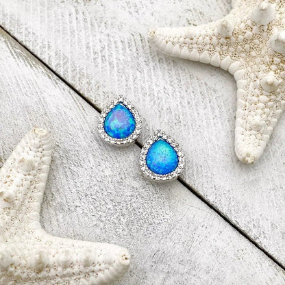 Kolczyki z opalem i srebrem