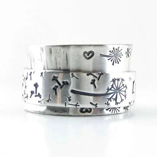 Pierścień Medytacyjny z Mniszkiem