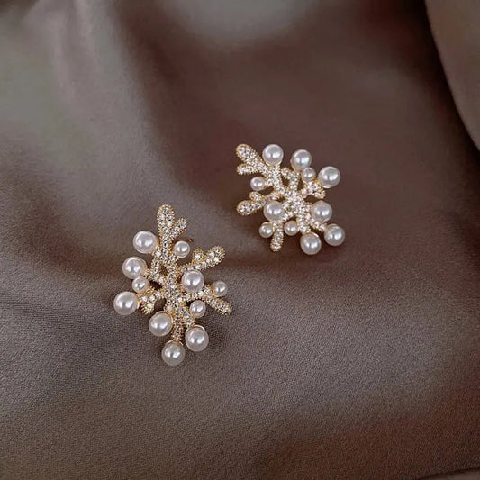 Eleganckie Kolczyki z Perłami Korale