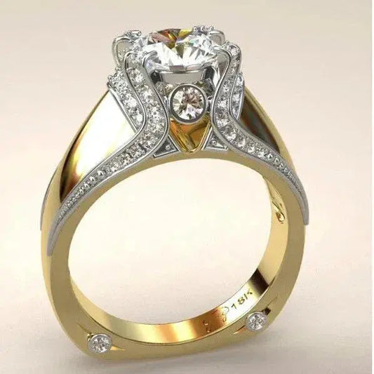 Złoty pierścień w stylu vintage