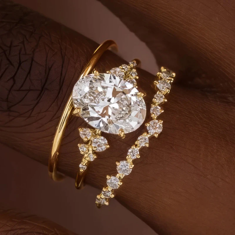 Zestaw Eleganckich Pierścionków z Cyrkoniami