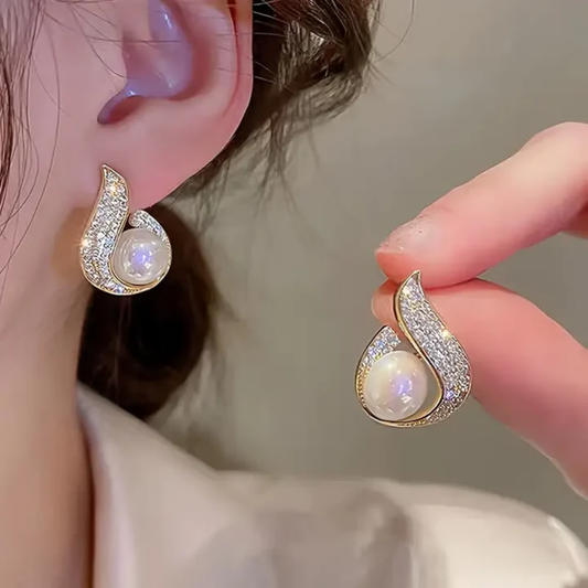 Kolczyki z cyrkoniami Bright Pearl